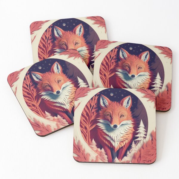 Item preview, PaperCut Art Red Fox in a Forest designed and sold by Damitan.