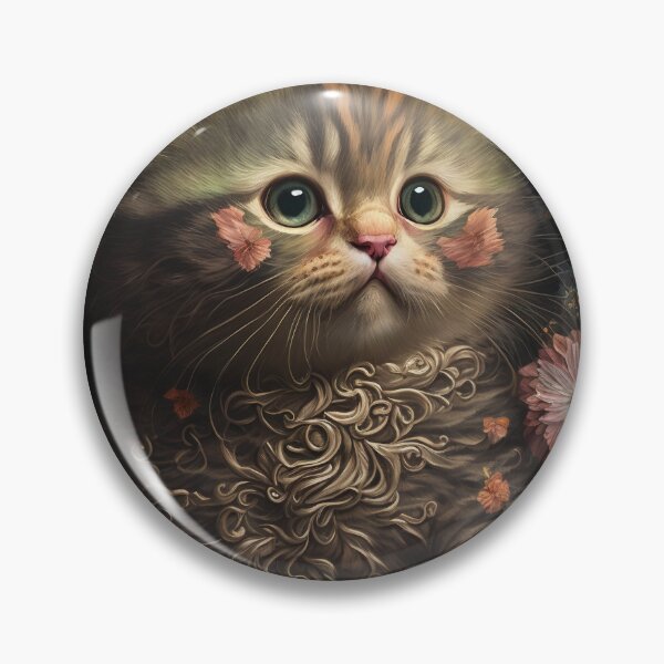Item preview, Lovely cat (Kitten ) vintage flowers portrait frame 7 designed and sold by jetaiart.