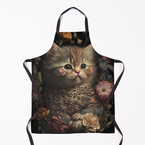 Item preview, Lovely cat (Kitten ) vintage flowers portrait frame 7 designed and sold by jetaiart.