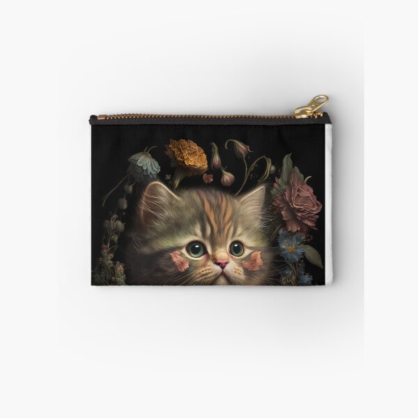 Item preview, Lovely cat (Kitten ) vintage flowers portrait frame 7 designed and sold by jetaiart.
