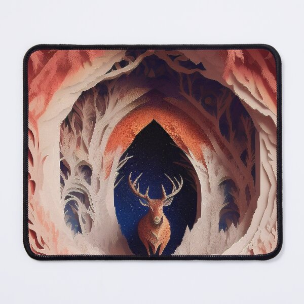 Item preview, PaperCut Art Deer with Big Horns in a Forest designed and sold by Damitan.