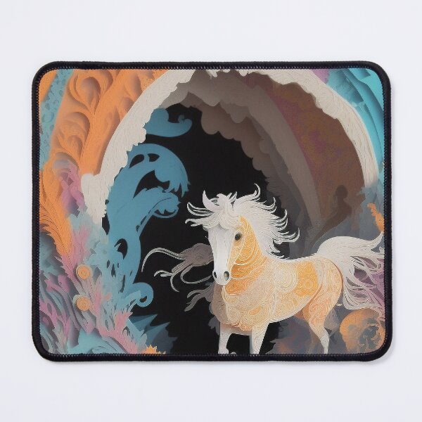 Item preview, PaperCut Art Horse Vaporwave in a Fantasy World designed and sold by Damitan.