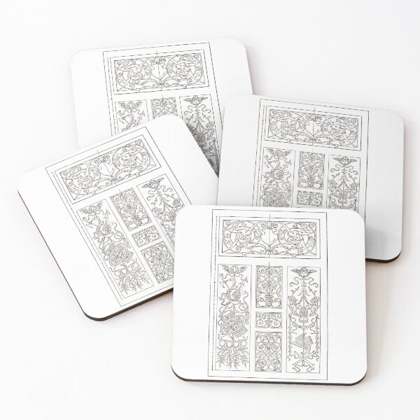 Item preview, oblong panel with phytoiconographycal plant motives  designed and sold by everydaybotany.