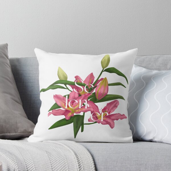 Item preview, Team Selena Gomez Selener fan girl pink purple green lily flower aesthetic sticker designed and sold by FRH Design ⭐⭐⭐⭐⭐.