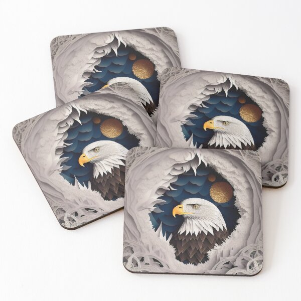 Item preview, PaperCut Art Bald Eagle in the Sky designed and sold by Damitan.