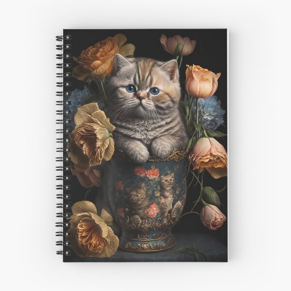 Item preview, Lovely cat (Kitten ) vintage flowers portrait frame 8 designed and sold by jetaiart.