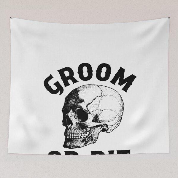 Item preview, Gothic Wedding Groom Or Die Skull Design for Bachelor Party designed and sold by mysticblvd.