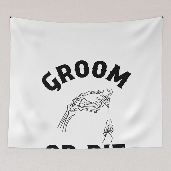 Item preview, Gothic Wedding Groom Or Die Spider Design for Bachelor Party designed and sold by mysticblvd.