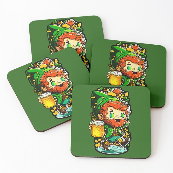 Item preview, Leprechun holding a beverage designed and sold by Artistic Pandas.