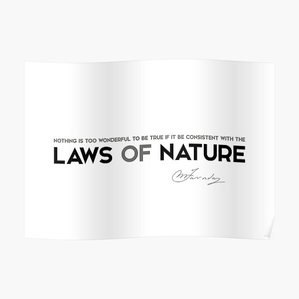 laws of nature - michael faraday Poster