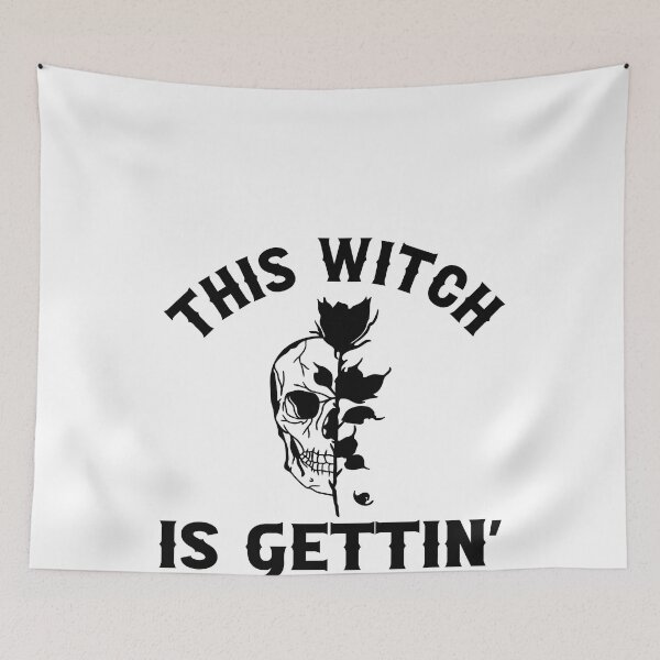 Item preview, Gothic Wedding This Witch Is Gettin Hitched Skull and Black Rose Design for Bachelorette Party designed and sold by mysticblvd.