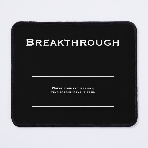 Item preview, Breakthrough - Motivational Inspirational Corporate Office Wall Art Black and White T-Shirt / Poster / Sticker / Mug designed and sold by Read This Already.