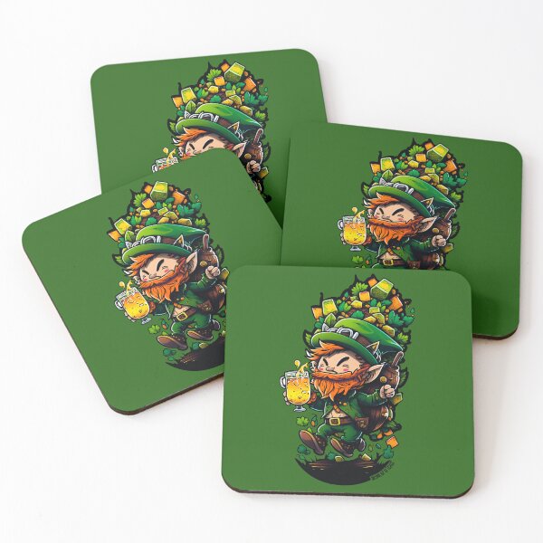 Item preview, Leprechun holding a beverage #2 DRINK UP designed and sold by Artistic Pandas.
