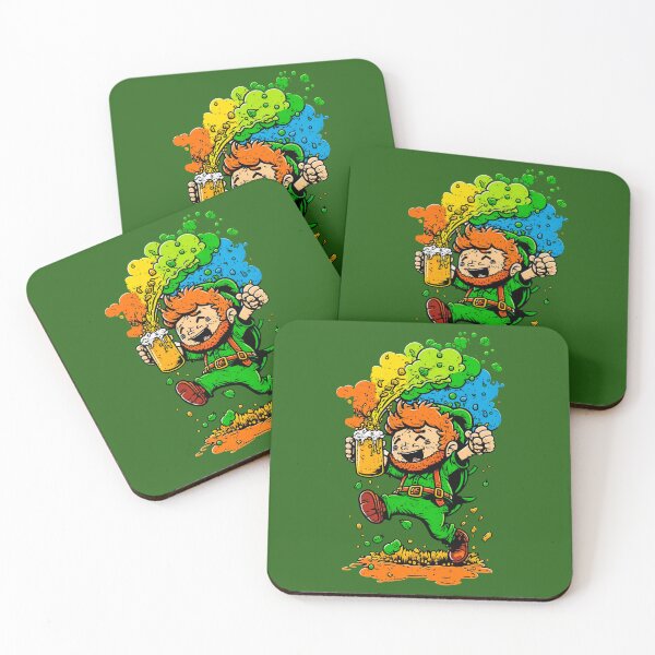 Item preview, Leprechun holding a beverage #3 designed and sold by Artistic Pandas.