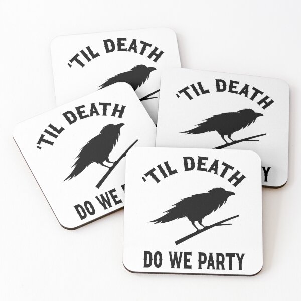 Item preview, Gothic Wedding Til Death Do We Party Raven Design for Bachelorette Party Or Halloween designed and sold by mysticblvd.
