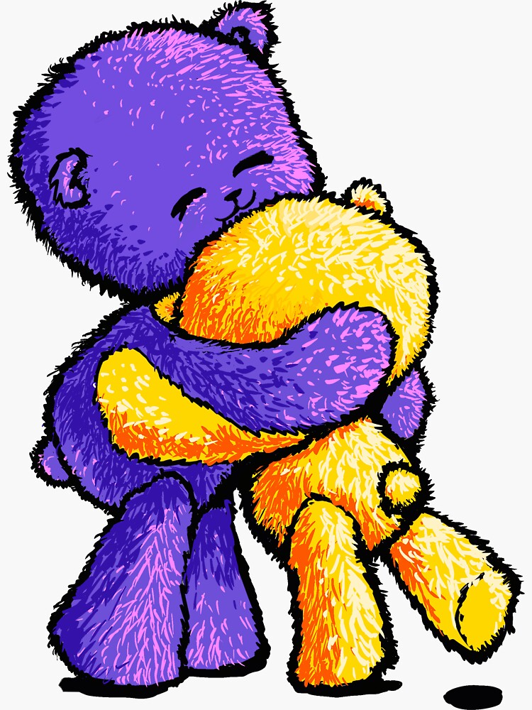 Thumbnail 3 of 3, Sticker, Bear hugs fix everything! designed and sold by LifeLaidBear.