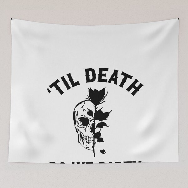 Item preview, Gothic Wedding Til Death Do We Party Skull and Black Rose Design for Bachelorette Party Or Halloween designed and sold by mysticblvd.