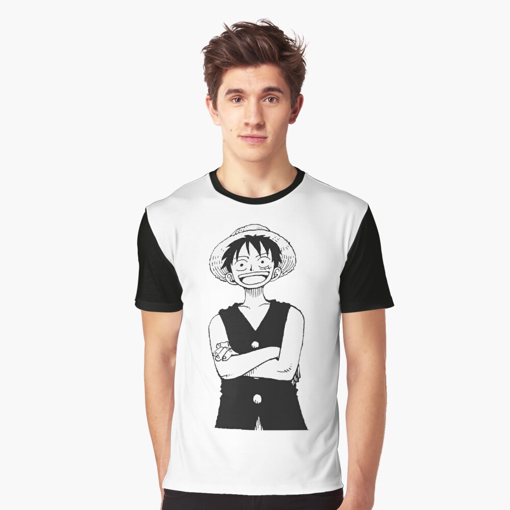 One Piece Parody Black Long sleeved T-shirt - Eiichiro Yoda drawing Luffy  upside down. (Funny One Piece Parody - High Quality T-shirt - Size 1058 -  Ref : 1058)