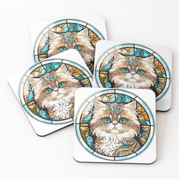 Item preview, Gato Persa Vitral Gato Persa designed and sold by ThePetozoicEra.