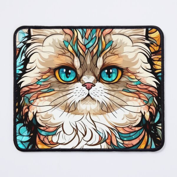 Item preview, Persian Cat Stained Glass Cat Persian designed and sold by ThePetozoicEra.