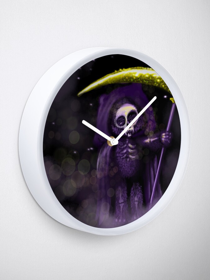 Thumbnail 2 of 4, Clock, Death Bear designed and sold by LifeLaidBear.
