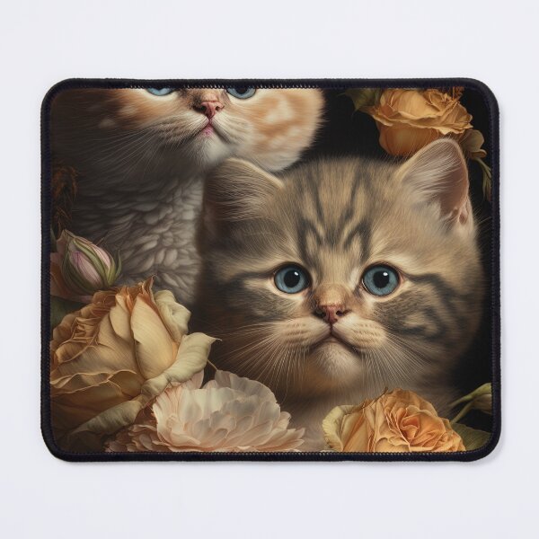 Item preview, Lovely cat (Kitten ) vintage flowers portrait frame 10 designed and sold by jetaiart.