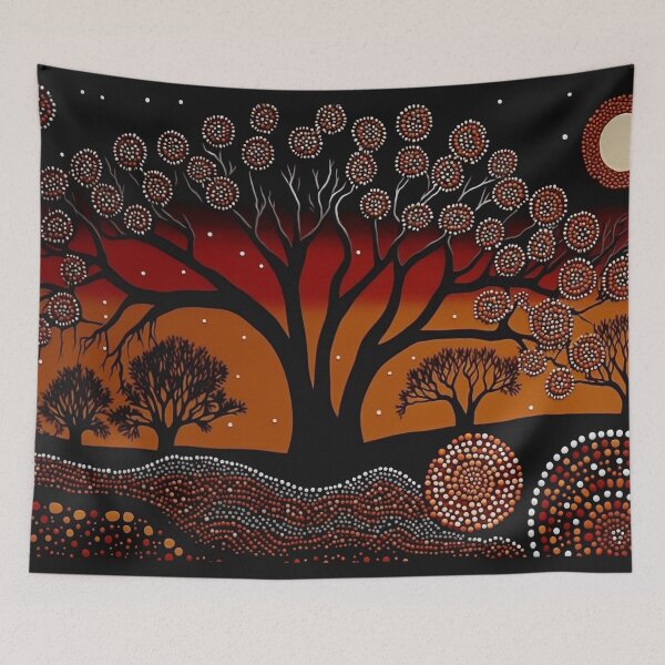 Item preview, Aboriginal dot art, native Australian artwork designed and sold by SvarunPogani.