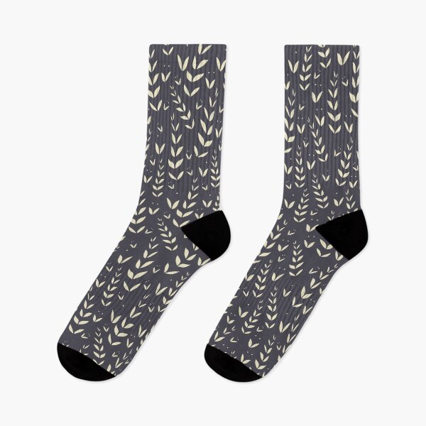 Item preview, Garden party footprints charcoal cream designed and sold by cezidesign.