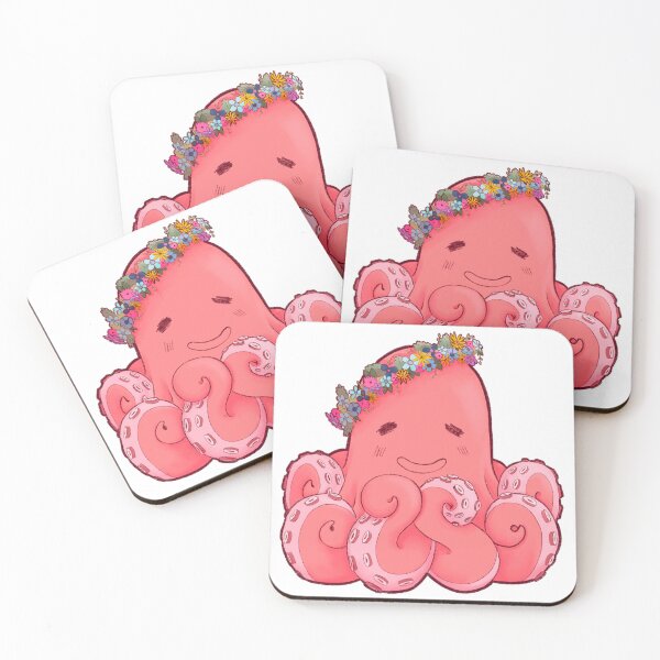 Item preview, Cute Octopus with flowers designed and sold by happenot.