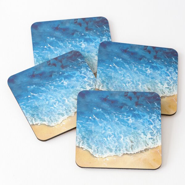 Item preview, Foamy blue waves designed and sold by MaryWatercolor.