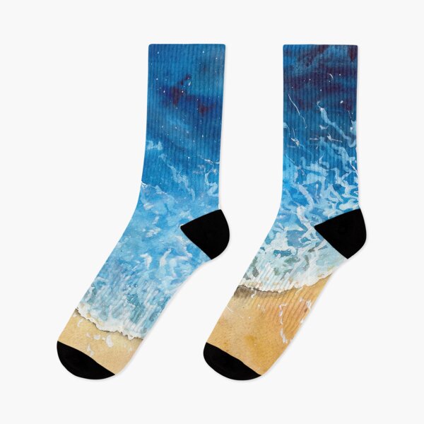 Item preview, Foamy blue waves designed and sold by MaryWatercolor.
