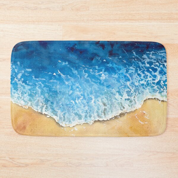 Item preview, Foamy blue waves designed and sold by MaryWatercolor.