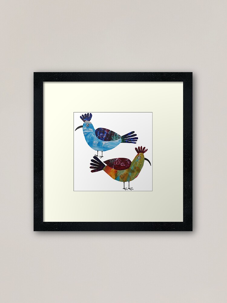 Thumbnail 2 of 7, Framed Art Print, Two Birds - multicoloured designed and sold by Helen Houghton.
