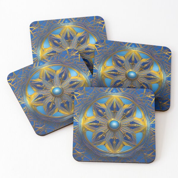 Item preview, Blue golden mandala designed and sold by Illium21.
