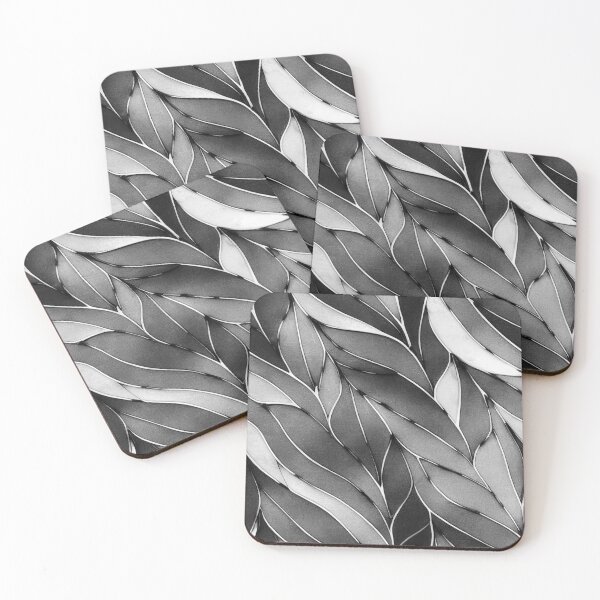 Item preview, Leaves mosaic gray diagonal designed and sold by Tim-Ries.