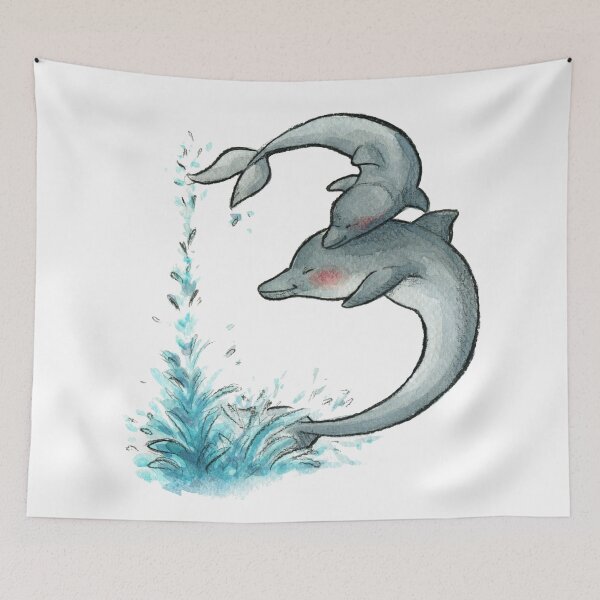 Item preview, B letter - Dolphins designed and sold by carlottamascolo.