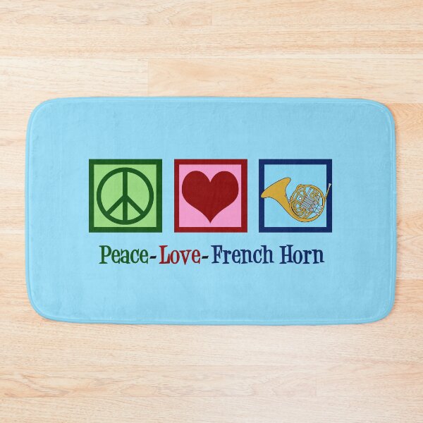 Item preview, Peace Love French Horn designed and sold by Epic Love Designs.