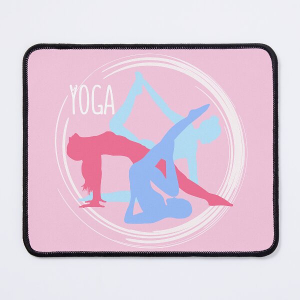 Item preview, Colorful Yoga Pose Zen Lifestyle Pink Pattern designed and sold by SoccaTamam.