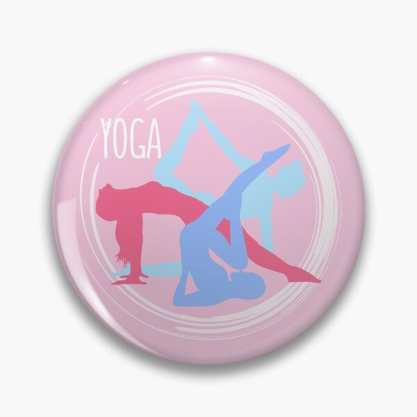 Item preview, Colorful Yoga Pose Zen Lifestyle Pink Pattern designed and sold by SoccaTamam.