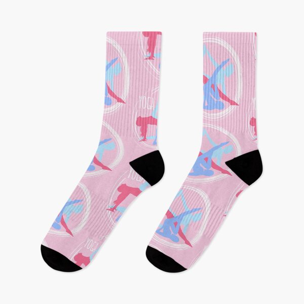 Item preview, Colorful Yoga Pose Zen Lifestyle Pink Pattern designed and sold by SoccaTamam.