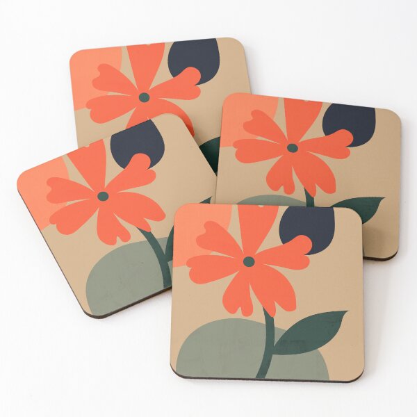 Item preview, Scandi Flower, Abstract Colorful Shapes, Cute Floral Design, Earth Tones 2 designed and sold by technicolorable_art.