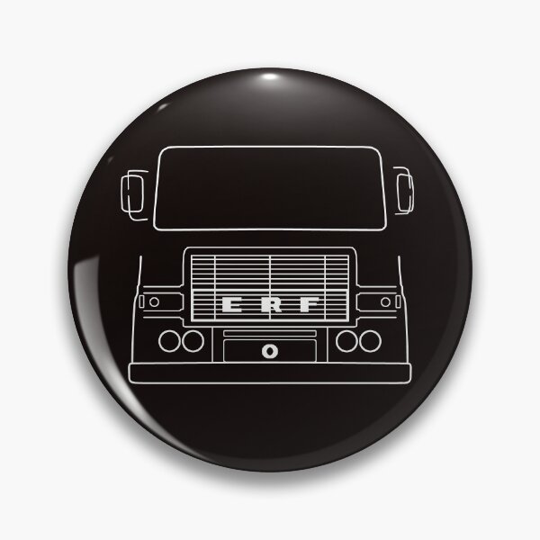 Item preview, ERF A series classic British lorry with mirrors outline graphic (white) designed and sold by soitwouldseem.