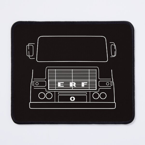 Item preview, ERF A series classic British lorry with mirrors outline graphic (white) designed and sold by soitwouldseem.