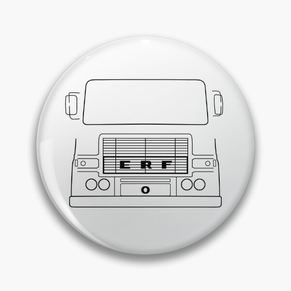 Item preview, ERF A series classic British lorry with mirrors outline graphic (black) designed and sold by soitwouldseem.