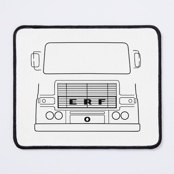 Item preview, ERF A series classic British lorry with mirrors outline graphic (black) designed and sold by soitwouldseem.