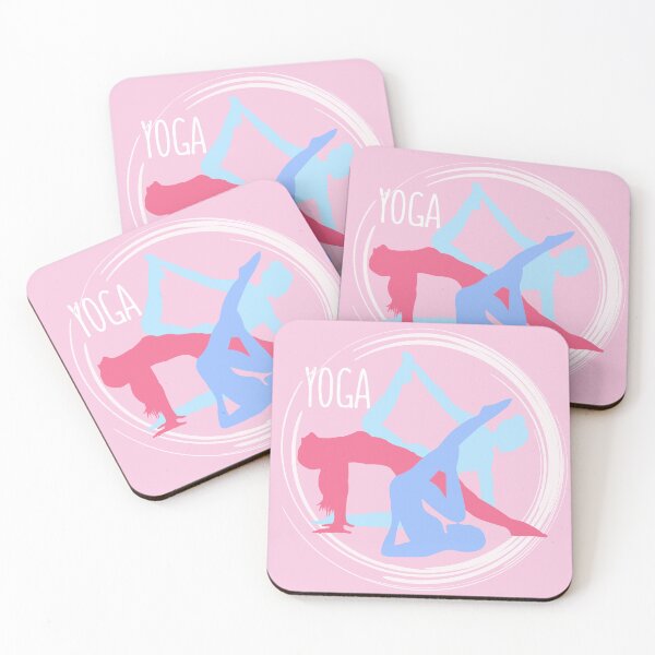 Item preview, Colorful Yoga Pose Zen Lifestyle Pink Pattern designed and sold by SoccaTamam.