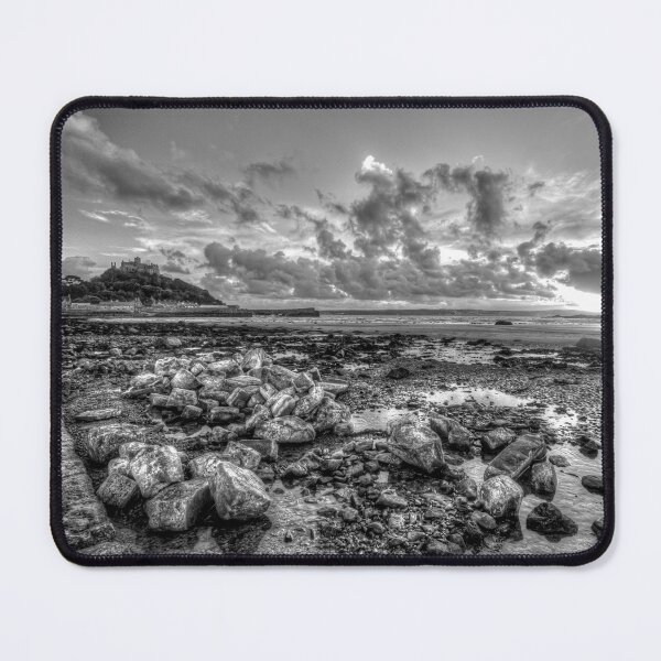 Item preview, St Michael's Mount Black And White Sunset designed and sold by Paul Thompson Photography.