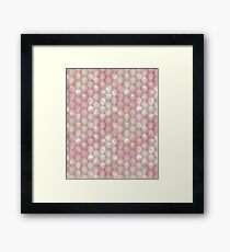 Abstract polygonal pattern of pastel colors. Framed Print