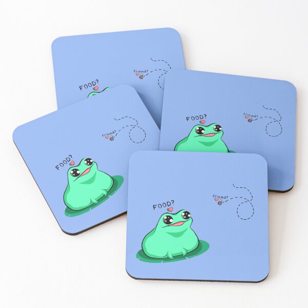 Item preview, Hungry Frog and Friendly Fly (In Blue) designed and sold by Creepy-Cutesie.