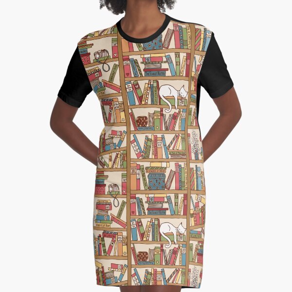 Bookshelf No.1 Graphic T-Shirt Dress